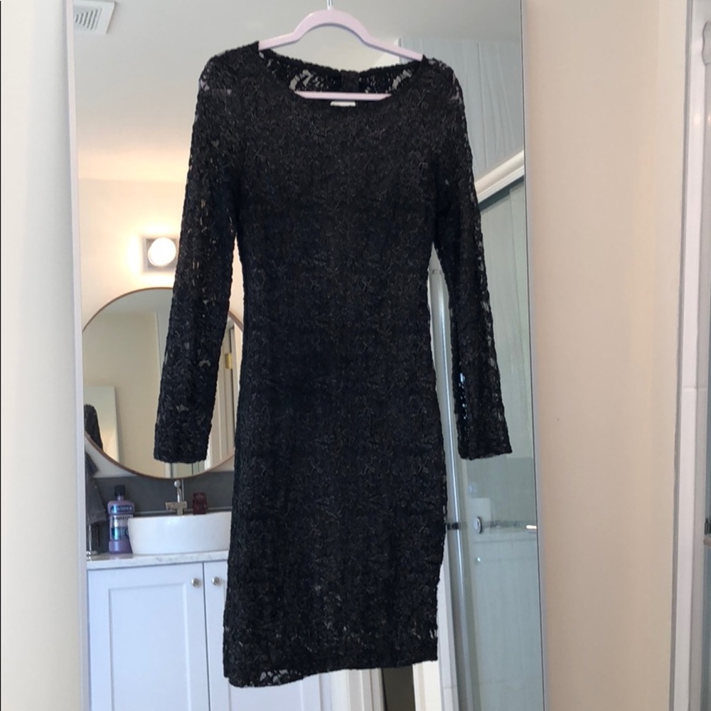 Black w/metallic shimmer Bisou Bisou Dress